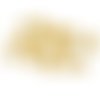 20 perles toupies en verre jaune clair 6mm