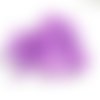 20 perles violet en verre craquelé 6mm (p-16)
