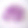 20 perles violet brillant en verre  6mm