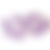 10 perles violet transparent brillante en verre 10mm (p-23)