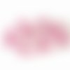 10 perles rose transparent brillante en verre 10mm (p-27)