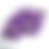 50 perles en verre violette mouchetées noire 4mm (4pv10)