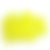 10 perles jaune fluo givré en verre 8mm