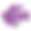 10 perles violet givré en verre 8mm