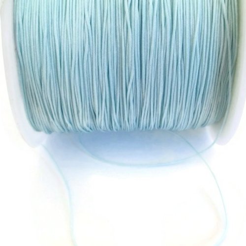 10 mètres fil nylon tréssé 0.5mm bleu clair