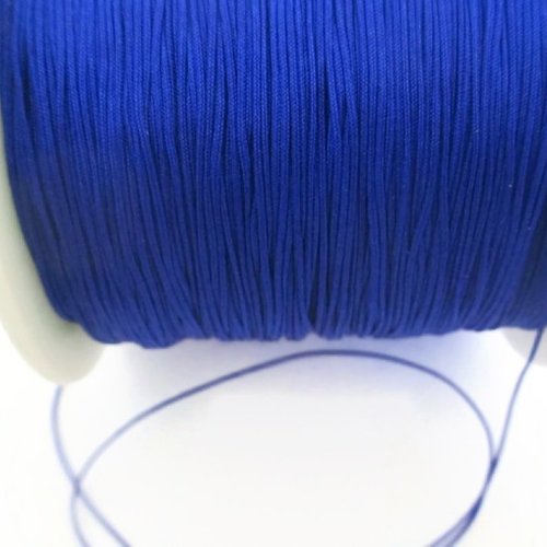 10 mètres fil nylon tréssé 0.5mm bleu électrique