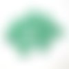 20 perles en verre ovale couleur vert brillant 9x6mm