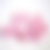 10 perles en verre peint rose craqué 10mm (o-37)