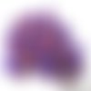 20 perles violet tréfilé multicolore en verre peint 4mm (l-2)