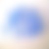 50 perles en verre rondelle à facettes bleue 4mm (4pv67)