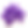 50 perles en verre givrées violette 4mm (4pv38)