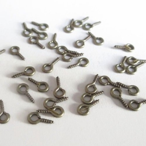 200 pitons à vis couleur bronze 8x4mm