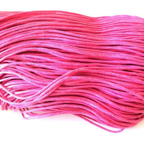20 mètres fil coton ciré fuchsia 1.5mm