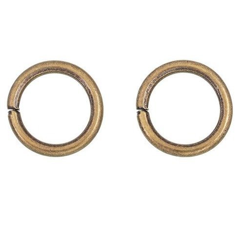2 gros anneaux ronds connecteurs 15 mm métal bronze
