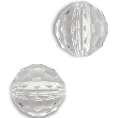 2 perles pampilles 16 mm acrylique cristal facettes