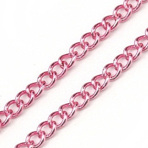 1 mm de chaîne métal rose