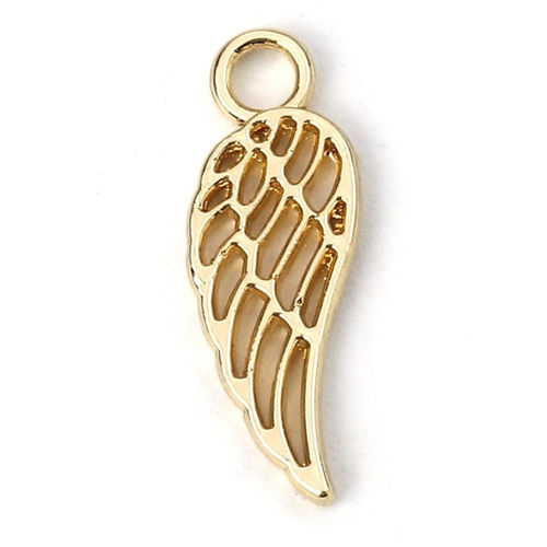 1 pendentif aile ange ou oiseau dorée