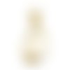 1 pendentif 15 mm coquillage blanc ivoire doré