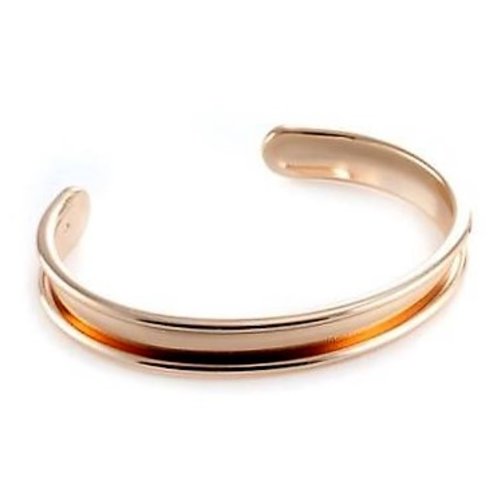 1 bracelet jonc manchette rigide 5 mm laiton métal doré rose