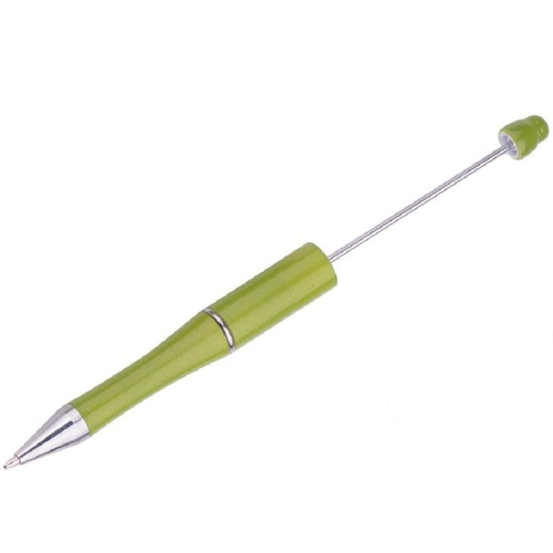 1 stylo vert olive à personnaliser avec des perles