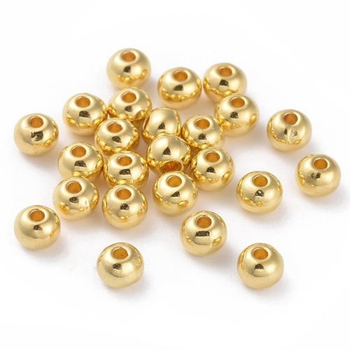 20 perles 5 mm intercalaires séparateurs entretoises métal doré