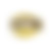 1 perle coquillage cauris 20 mm naturel galvanisé doré émail jaune