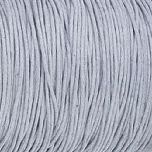 3 m de cordon coton ciré 1 mm gris clair