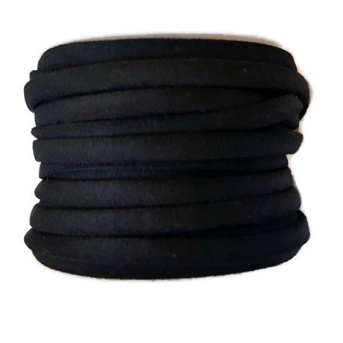 25 cm de cordon noir élastique  plat pour bracelet