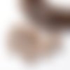 12 perles  rondelles noix de coco naturelles marrons