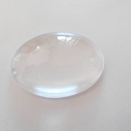 Cabochon x 1 ovale verre loupe de 18 x 13 mm 