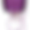 Cordon  x 1 m suédine aspect daim violet irisée 3 mm