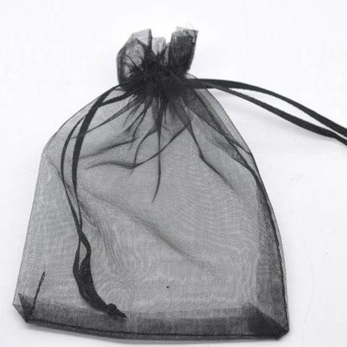 10 pochettes ou sac en organza noir 