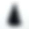 1 pompon noir 40 mm
