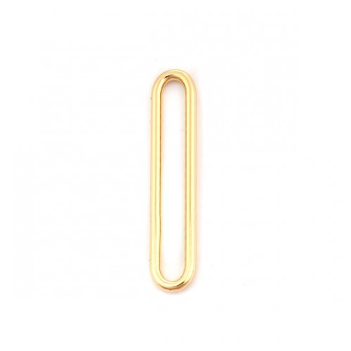 1 pendentif connecteur intercalaire ovale métal doré