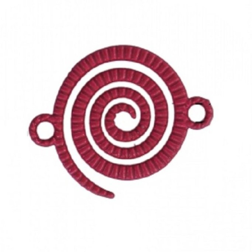 1 connecteur spirale métal rouge