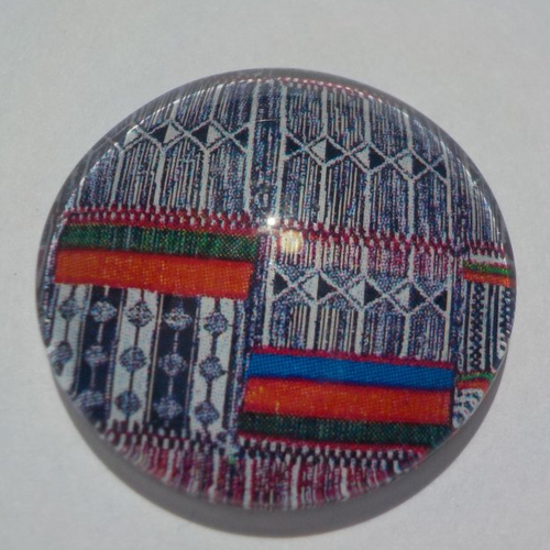 Cabochon de verre, afrique, gris, multicolore, 25 mm,