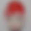 Cabochon, ovale, femme, rouge, en verre 18 x 25 mm