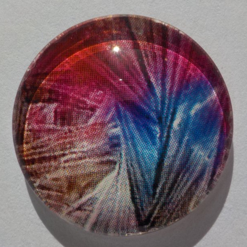 Cabochon de verre multicolore, 20 mm,