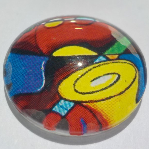Cabochon de verre, musique, trompette, image de peinture, 20 mm, multicolore,
