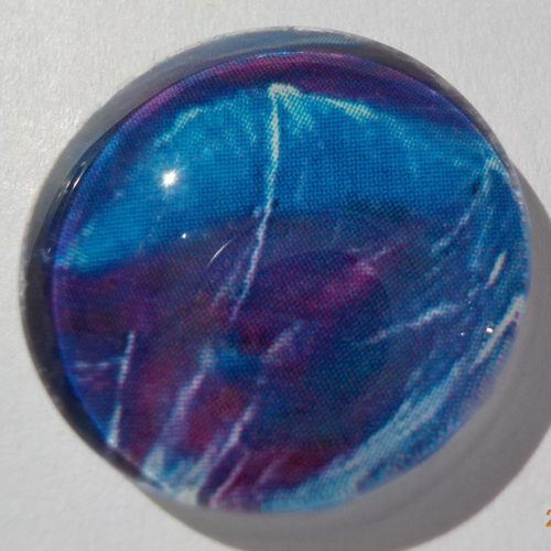 Cabochon de verre, image de peinture, bleu, 20 mm, multicolore,