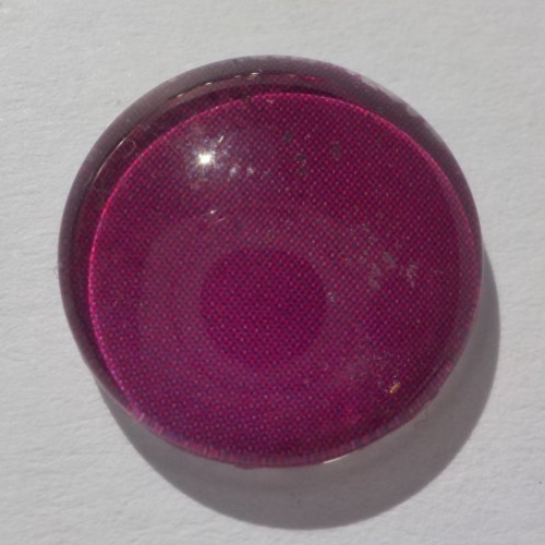 Cabochon de verre, image uni,14 m, rose
