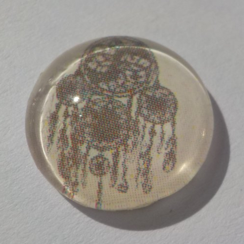 Cabochon de verre, image d'attrape rêve, taupe, beige,14 m,