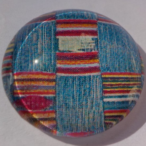 Cabochon, géométrique, 25 mm, multicolore,