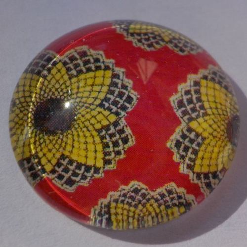 Cabochon, géométrique, 25 mm, multicolore,