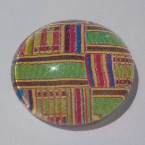 Cabochon, géométrique, 25 mm, multicolore,
