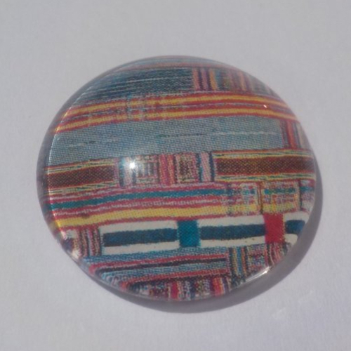 Cabochon, géométrique, 25 mm, multicolore,