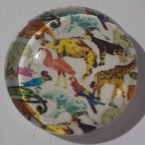 Cabochon animaux/18 mm/confection bijoux/verre/musique