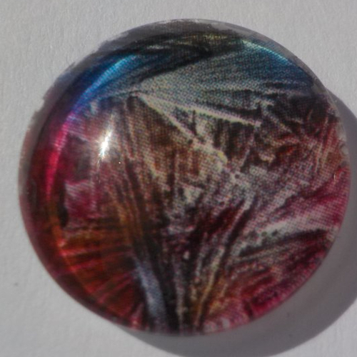 Cabochon multicolore/18 mm/confection bijoux/verre