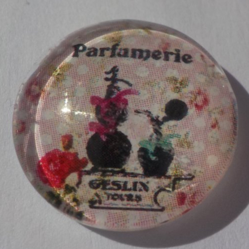 Cabochon parfum/18 mm/confection bijoux/verre/rose/bleu/vert