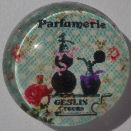 Cabochon parfum/18 mm/confection bijoux/verre